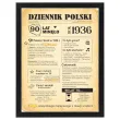 prezent na 90 urodziny dziewiecdziesiatke kartka plakat gazeta w ramce dziennik polski 1936