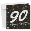 prezent na 90 urodziny kartka okolicznosciowa glamour czarna upominek pamiatka z koperta