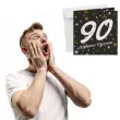 prezent na 90 urodziny kartka okolicznosciowa glamour czarna upominek pamiatka z koperta