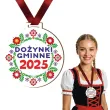 prezent na dozynki gminne 2025 upominek nagroda w konkursie medal kwiaty ludowe 7 2 cm