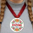 prezent na dozynki gminne upominek nagroda w konkursie medal kwiaty ludowe 7 2 cm