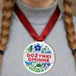 prezent na dozynki gminne upominek nagroda w konkursie medal niebieskie kwiaty ludowe 7 2 cm