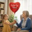 prezent na dzien babci balon foliowy kocham cie babciu czerwony dekoracja 18 hrt