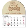 prezent na dzien babci i dziadka drewniany kalendarz personalizowany z imionami motocykl 28x32