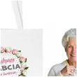 prezent na dzien babci materialowa torba na zakupy najlepsza babcia na swiecie bialy 40x35 cm