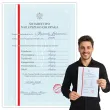 prezent na dzien chlopaka mezczyzn urodziny swieta dyplom swiadectwo dla najlepszego chlopaka a4