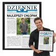 prezent na dzien chlopaka ramka z imieniem dziennik najlepszy chlopak gazeta certyfikat a3