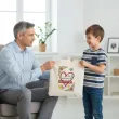 prezent na dzien dziadka materialowa torba na zakupy do pomalowania diy 40x35 cm