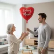 prezent na dzien matki 26 maja urodziny balon foliowy serce kochanej mamie czerwony 18