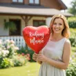 prezent na dzien matki 26 maja urodziny balon foliowy serce kochanej mamie czerwony 18