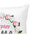 prezent na dzien matki poszewka na poduszke najlepsza mama na swiecie roze 40 x 40 cm