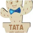 prezent na dzien ojca 23 czerwca drewniana figurka kaktus tata wie wiecej niz google ozdoba