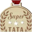 prezent na dzien ojca 23 czerwca urodziny drewniany medal super tata laur upominek