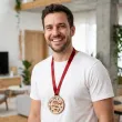 prezent na dzien ojca 23 czerwca urodziny drewniany medal super tata upominek
