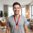 prezent na dzien ojca 23 czerwca urodziny drewniany medal super tata upominek