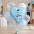 prezent na narodziny dziecka blekitny balon foliowy serce witaj na swiecie imie chlopca 18