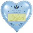 prezent na narodziny dziecka blekitny balon foliowy serce witaj na swiecie imie chlopca 18