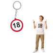 prezent na osiemnaste urodziny breloczek do kluczy z liczba 18 kolekcja traffic znak drogowy