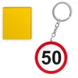 prezent na piecdziesiate urodziny breloczek do kluczy z liczba 50 kolekcja traffic znak drogowy