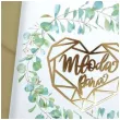 prezent na slub kartka okolicznosciowa liscie mloda para pamiatka wesele 15x15 cm