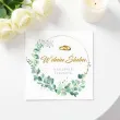 prezent na slub pamiatka kartka okolicznosciowa eukaliptus beauty wesele 15x15 cm