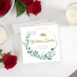 prezent na slub pamiatka kartka okolicznosciowa eukaliptus beauty wesele 15x15 cm