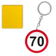 prezent na szescdziesiate urodziny breloczek do kluczy z liczba 70 kolekcja traffic znak drogowy