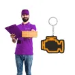 prezent na urodziny brelok do kluczy silnik check engine zabawny gadzet