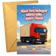 prezent na urodziny kierowcy tirowca kartka okolicznosciowa ciezarowka personalizacja tachograf