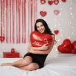 prezent na walentynki balon foliowy czerwone serce kocham cie z imieniem personalizacja 18