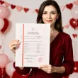 prezent na walentynki dla niej swiadectwo personalizacja certyfikat dyplom imie a4