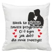 prezent na walentynki poszewka na poduszke niech ta podusia zawsze przypomina dla niej niego