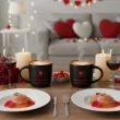 prezent na walentynki rocznice kubki zestaw upominkowy perfekcyjnie dopasowani czarne 290 ml