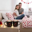 prezent na walentynki rocznice kubki zestaw upominkowy perfekcyjnie dopasowani czarne 290 ml