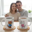 prezent na walentynki rocznice kubki zestaw upominkowy zakochane kotki personalizacja imiona