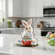 prezent na wielkanoc podstawka na jajko kinder niespodzianka pani krolikowa figurka