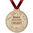 prezent na zakonczenie roku szkolnego drewniany medal ukonczenie 1 klasy upominek