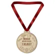 prezent na zakonczenie roku szkolnego drewniany medal ukonczenie 1 klasy upominek