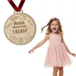 prezent na zakonczenie roku szkolnego drewniany medal ukonczenie 1 klasy upominek
