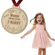prezent na zakonczenie roku szkolnego drewniany medal ukonczenie 2 klasy upominek