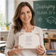 prezent na zakonczenie roku szkolnego etykieta na czekoladki merci dla nauczyciela drzewo