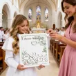 prezent pamiatka pierwszej komunii swietej ksiega gosci w ramce wrzutka eukaliptus beauty