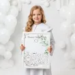 prezent pamiatka pierwszej komunii swietej ksiega gosci w ramce wrzutka eukaliptus beauty xl