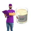 prezent upominek smieszny zabawny swieca w szkle o zapachu ukonczonej budowy