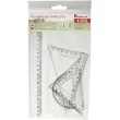 przybory geometryczne classic 4 elementy z linijka 20 cm transparent z czarnym titanum