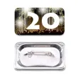 przypinka 20 urodziny prostokatna kolor mix 38x58 mm