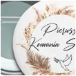 przypinka komunia swieta boho okragla 56 mm