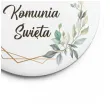 przypinka komunia swieta mietowa geometria okragla 56 mm