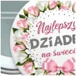 przypinka najlepszy dziadek na swiecie okragla 56 mm