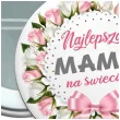 przypinka odznaka na dzien matki nadruk najlepsza mama na swiecie